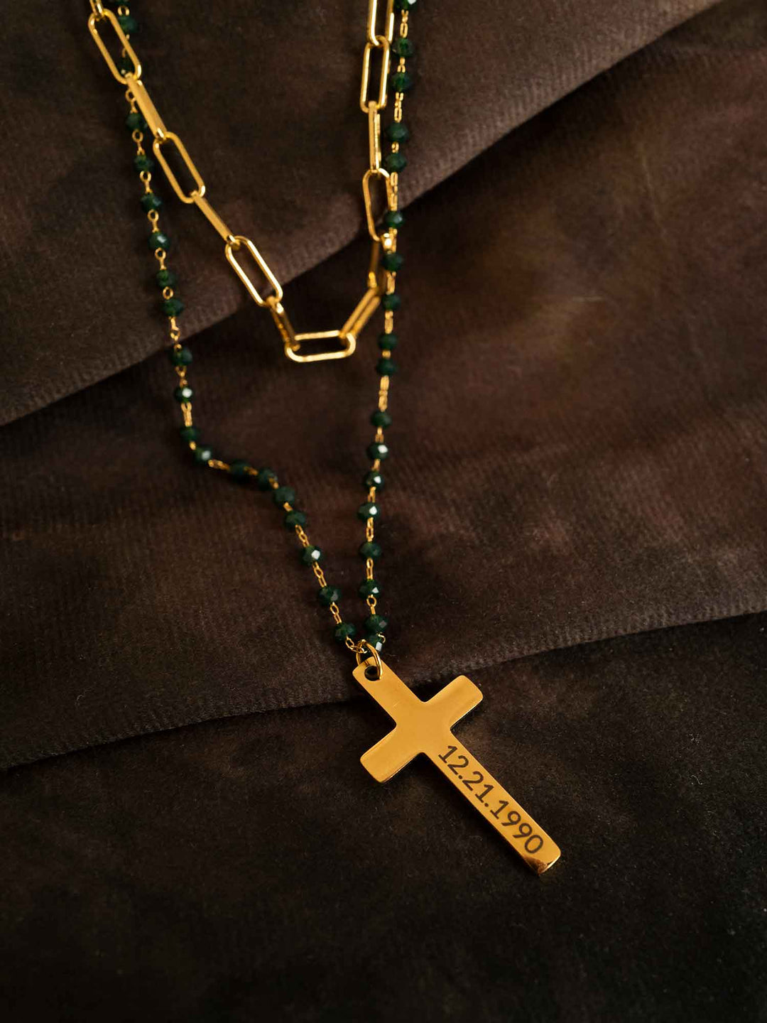Personalización del collar de la cruz de Jerusha