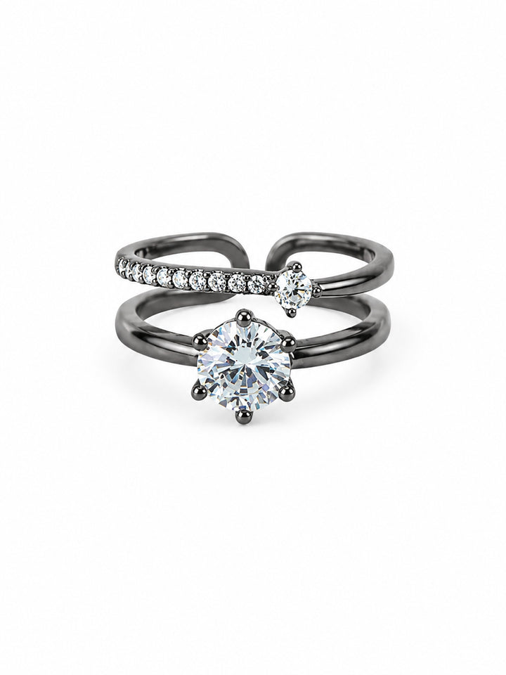 Anillo de doble banda Leora