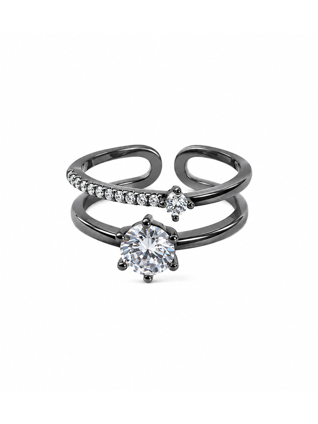 Anillo de doble banda Leora