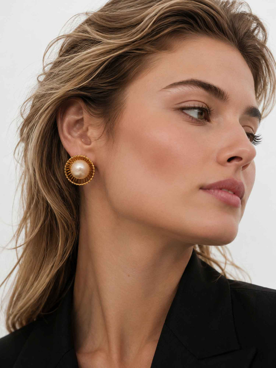 Liora Pearl Encased Stud Earrings