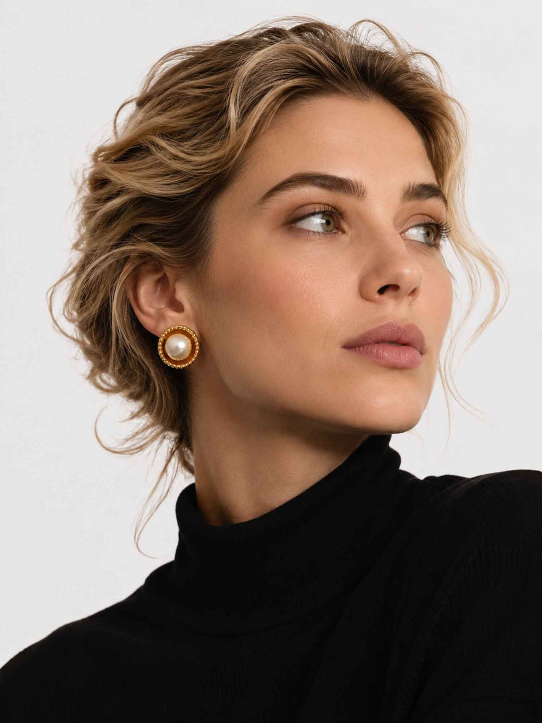 Liora Pearl Encased Stud Earrings