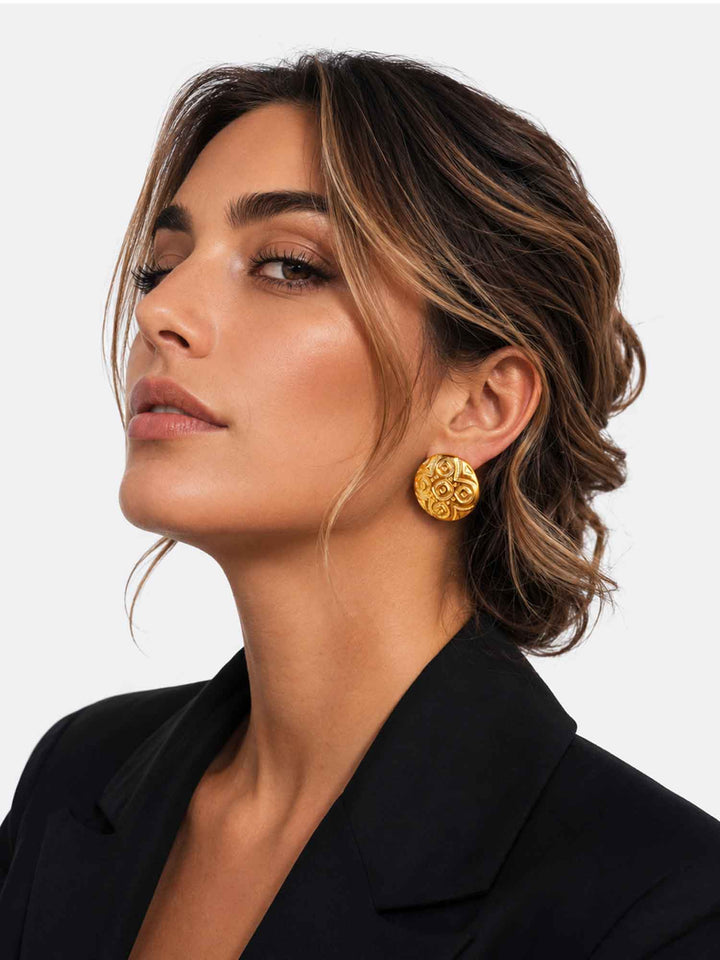 Mysterious Totem Gold Earrings