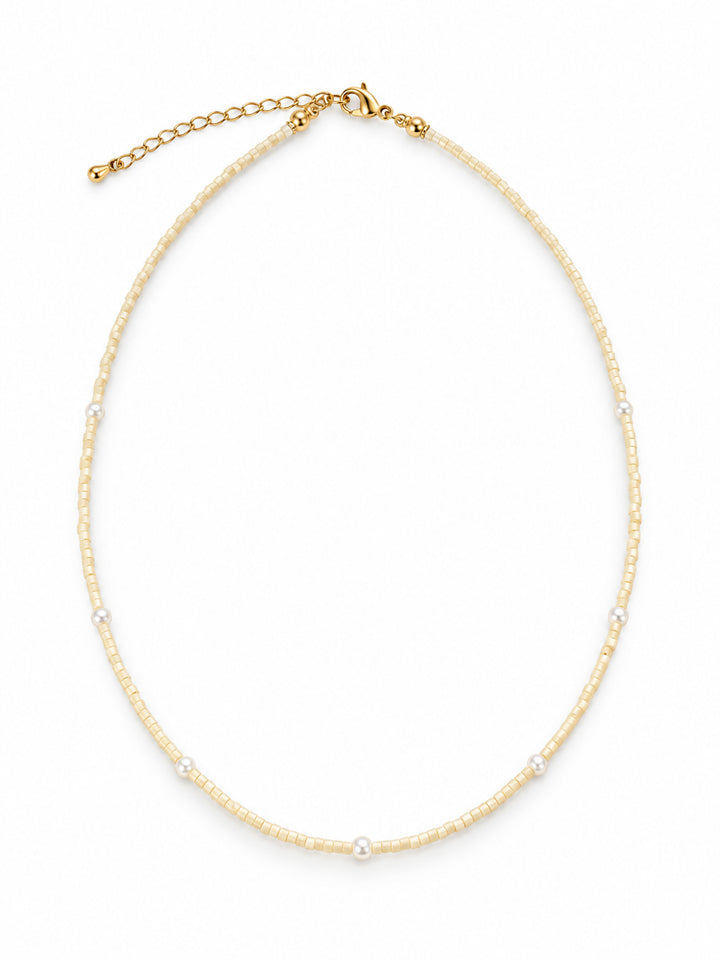 Noelia Beaded Pearl Necklace - product view