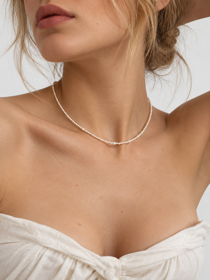 Noelia Beaded Pearl Necklace - view 3