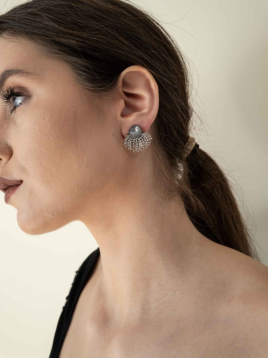 Noir Earrings Silver