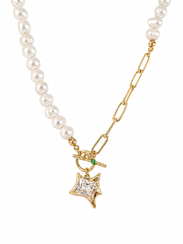 Oriana Pearl Star Necklace