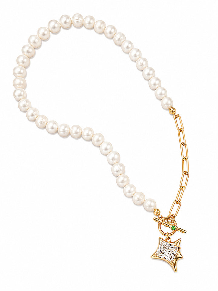 Oriana Pearl Star Necklace