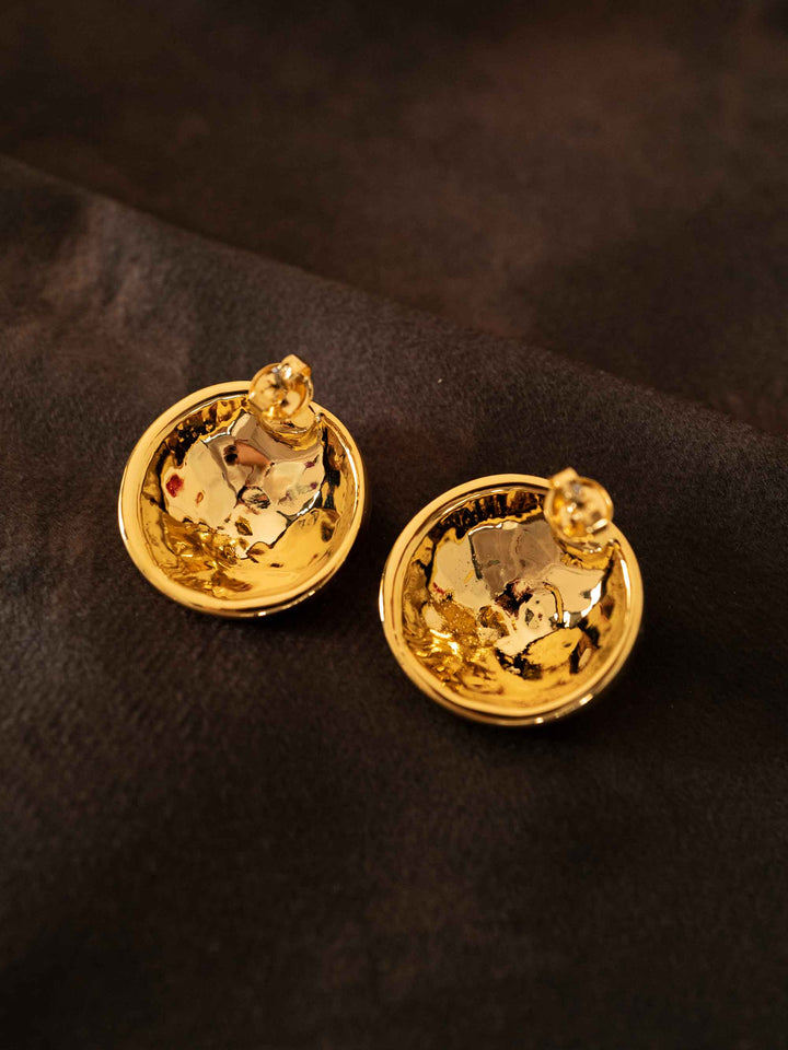 Round Gold Earrings