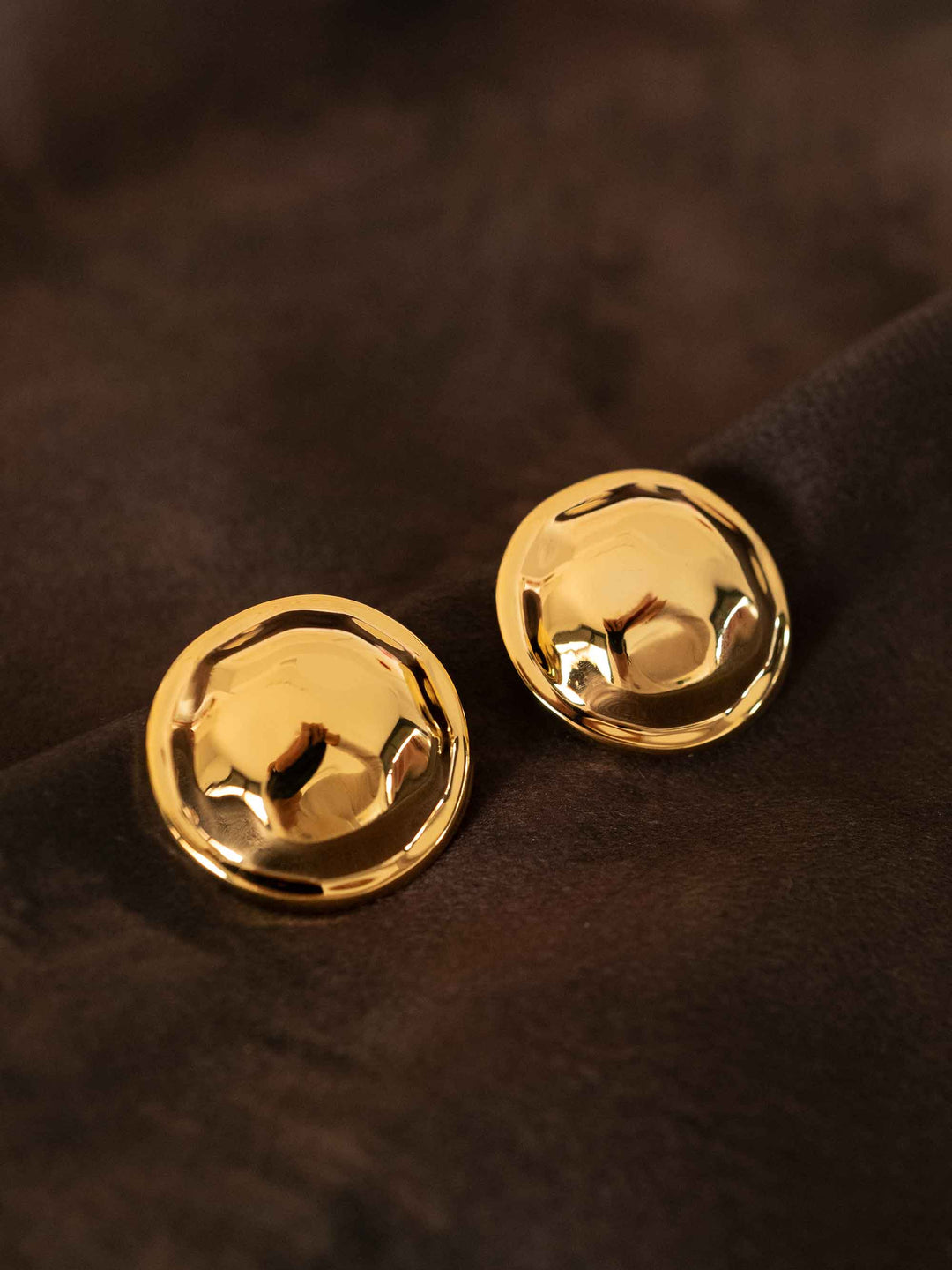 Round Gold Earrings