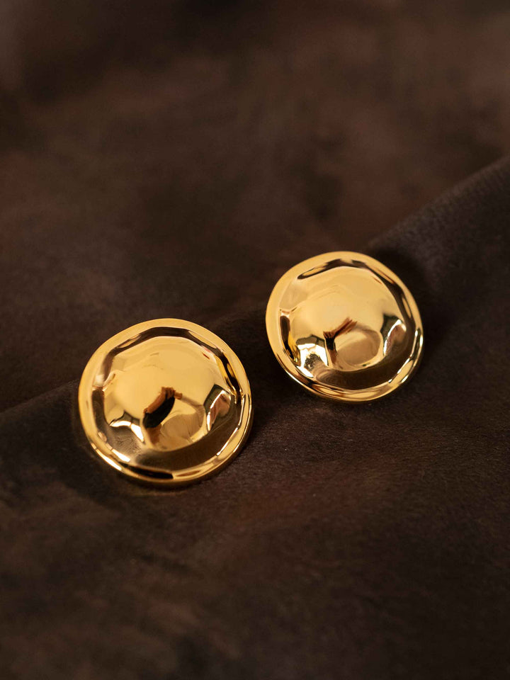 Round Gold Earrings