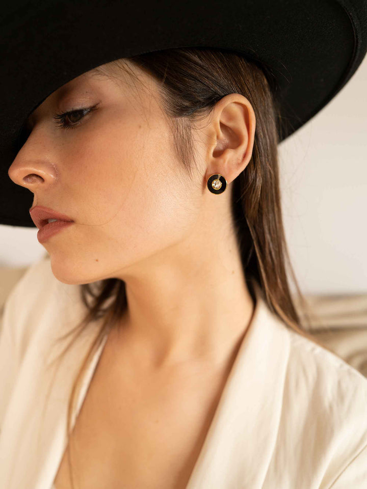 Nightfall Round Earrings