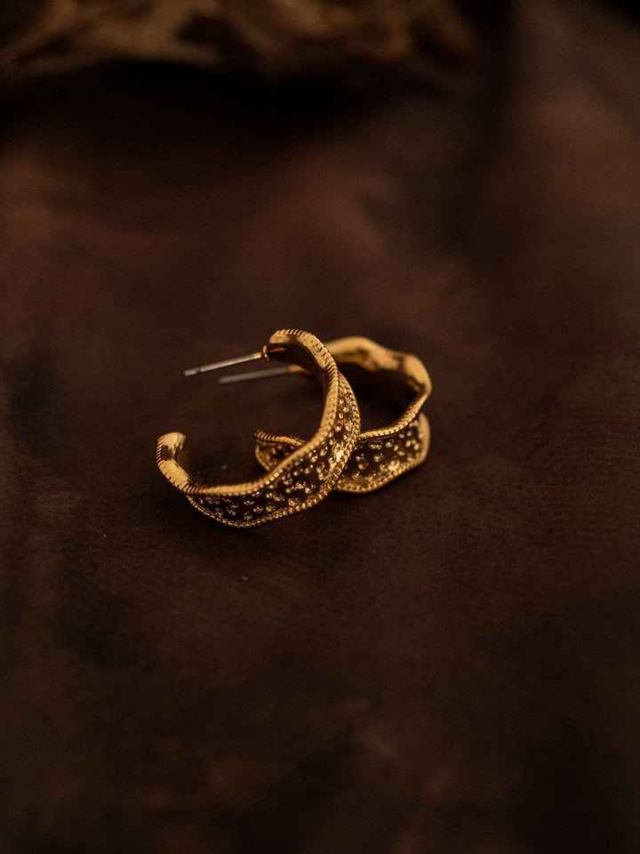 One Hoop Gold Earrings
