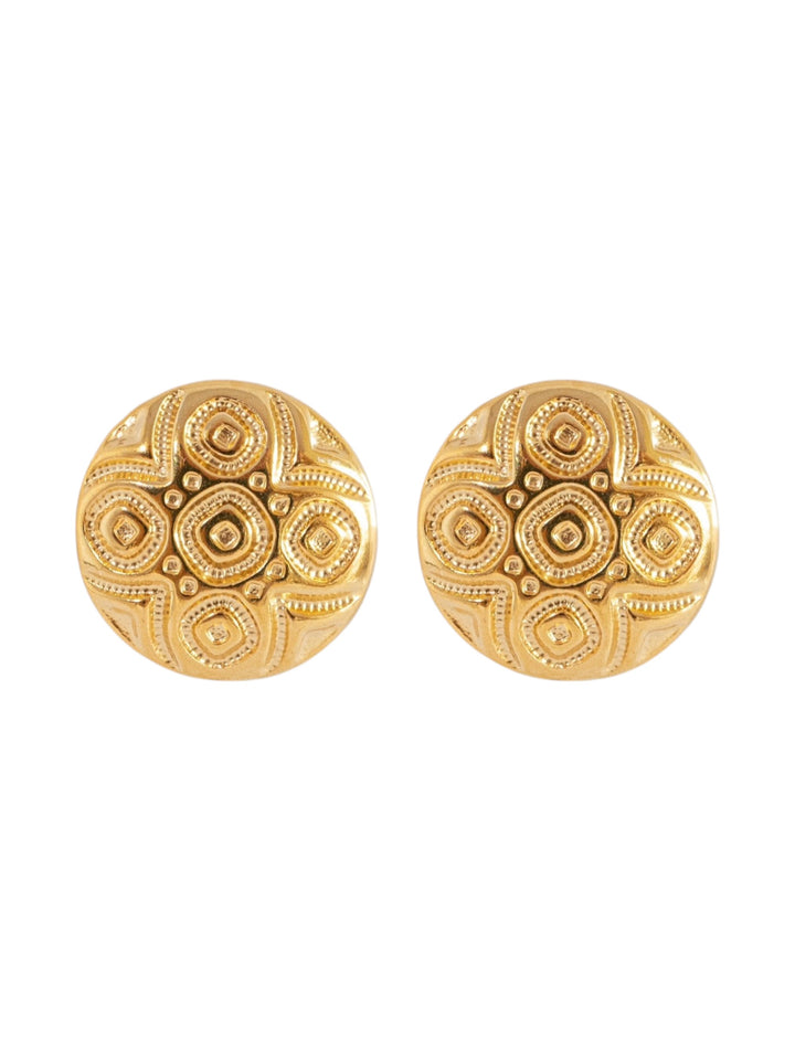Mysterious Totem Gold Earrings