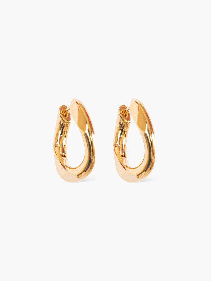 Whisper Oval Hoop Gold Earrings