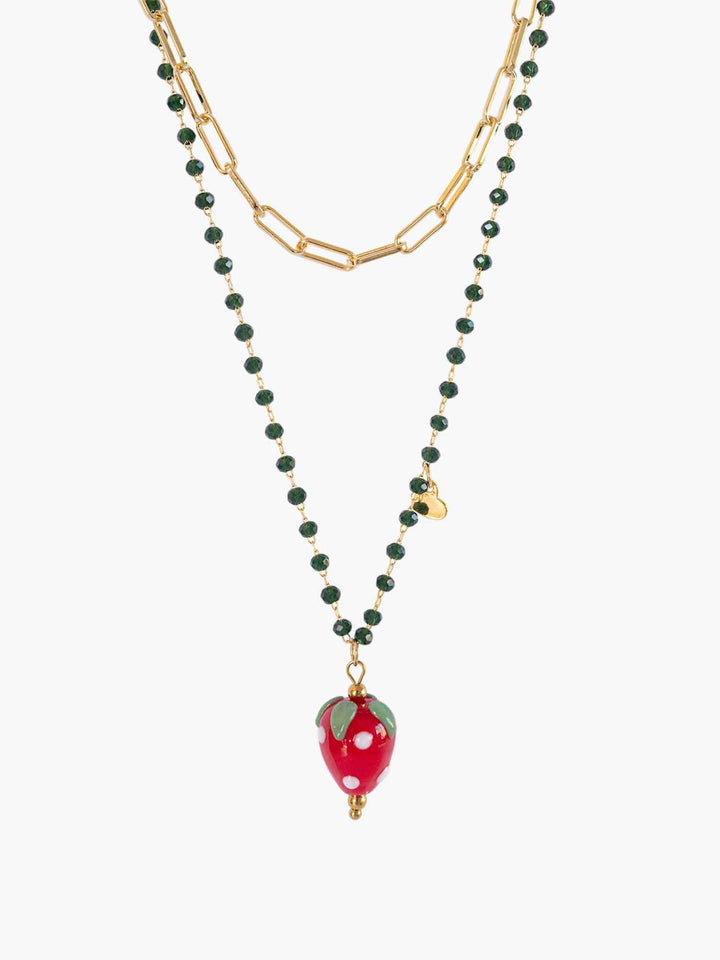 Fresa Strawberry Pendant Necklace