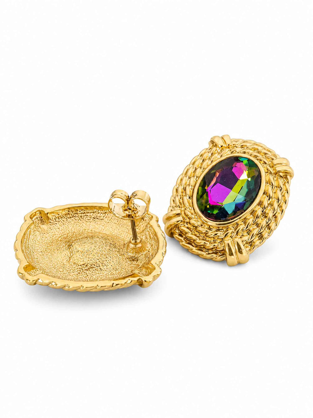 Radiant Vintage Crystal Glass Earrings