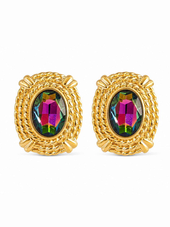 Radiant Vintage Crystal Glass Earrings