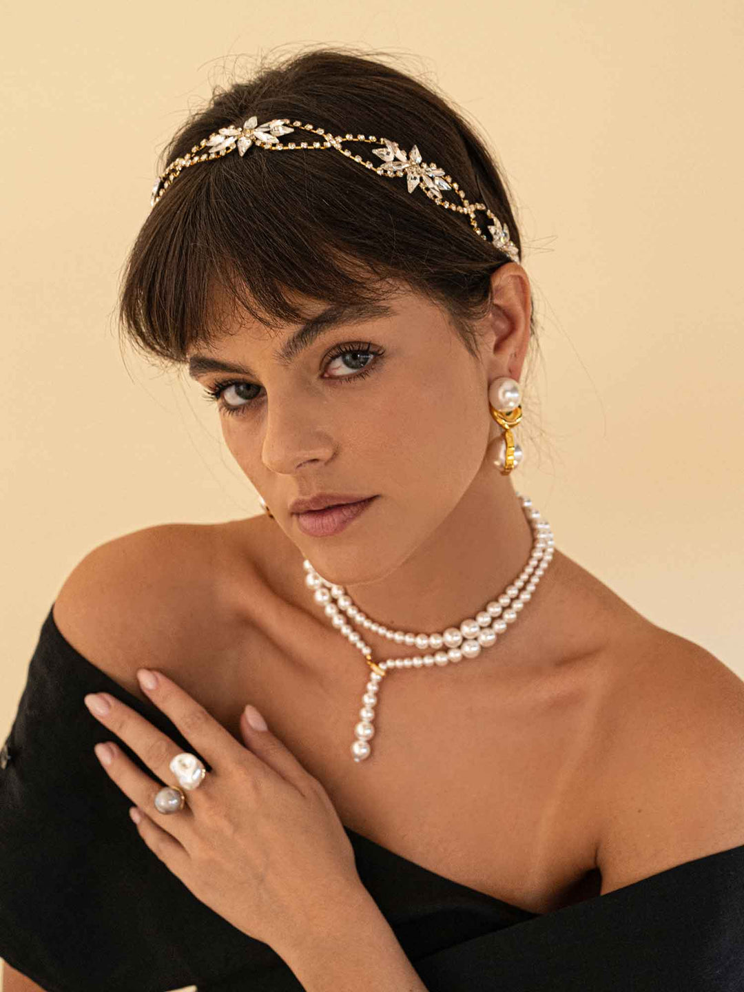 Collar largo de perlas Rosaline