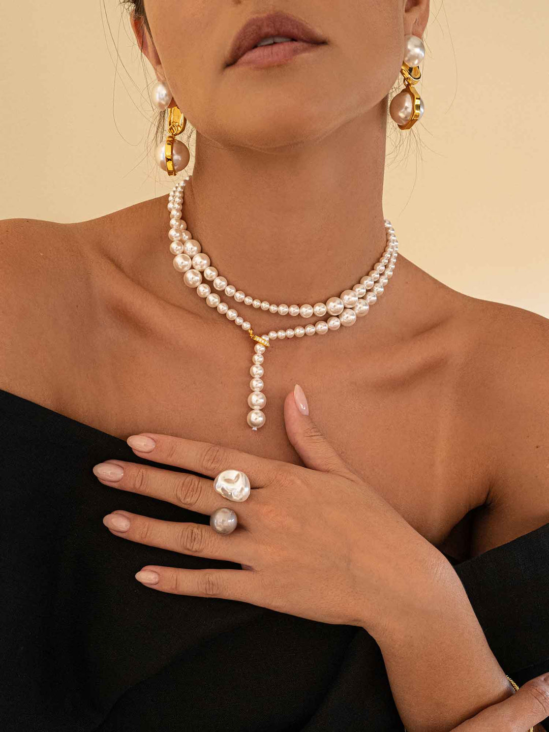 Collar largo de perlas Rosaline