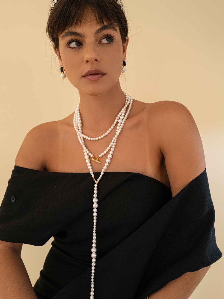 Collar largo de perlas Rosaline