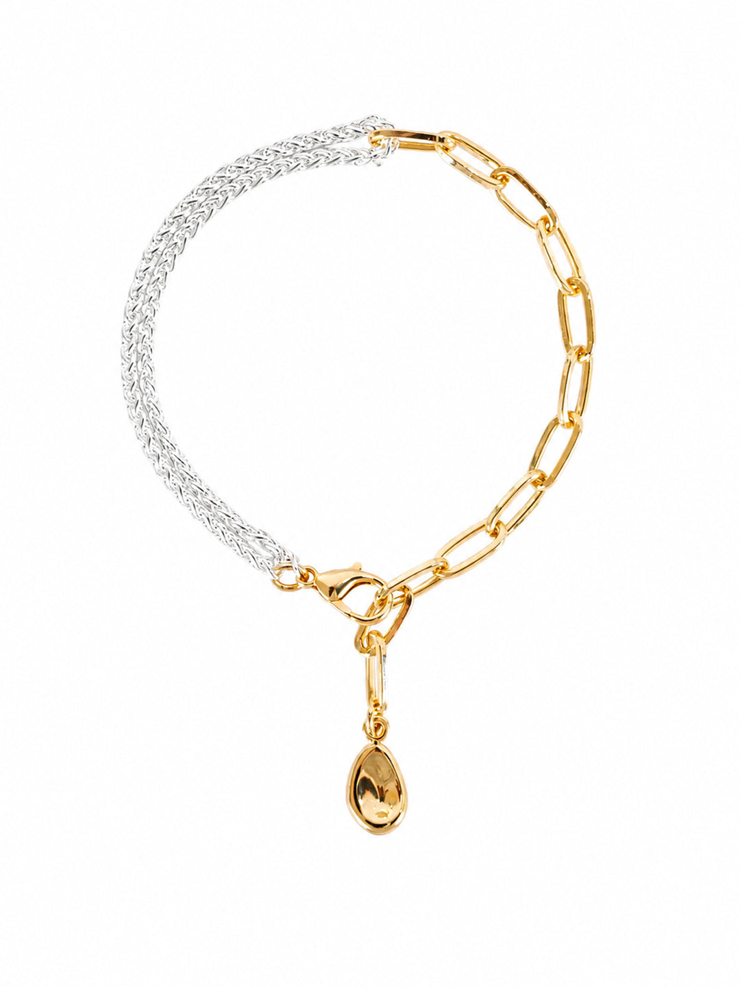 Sabrina two-tone bracelet with gold and silver-plated chain