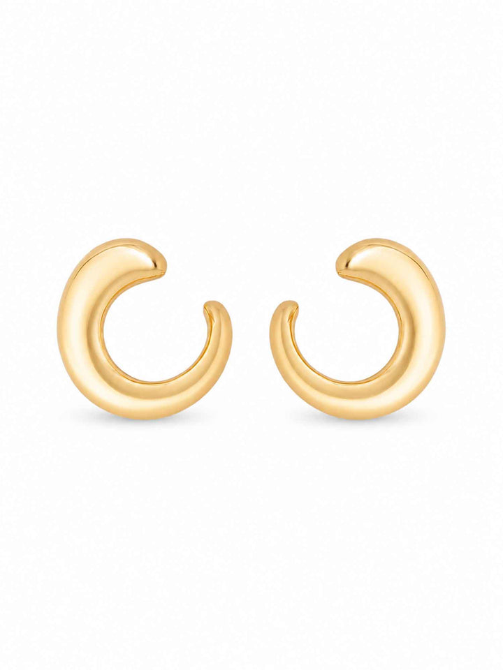 Sally Gold C-Shaped Stud Earrings