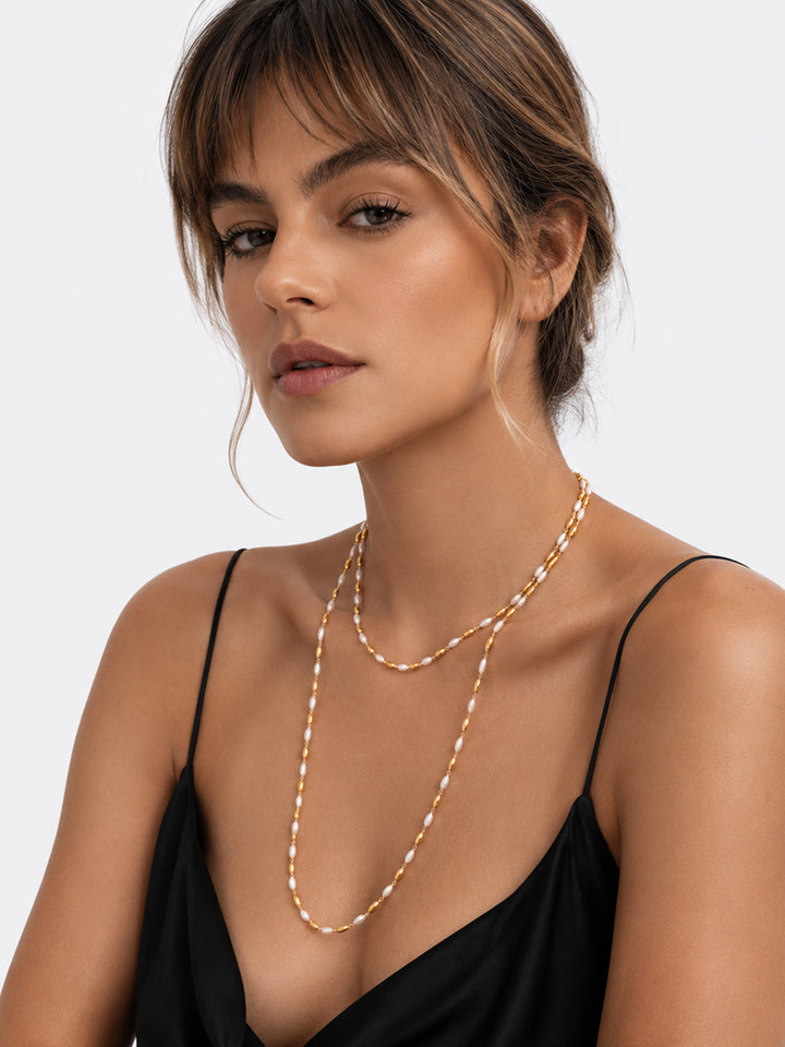 Sephira Pearl Long Necklace