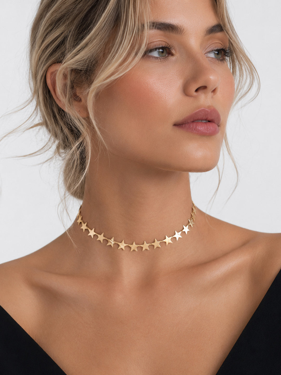 Shimmering Star Choker Necklace