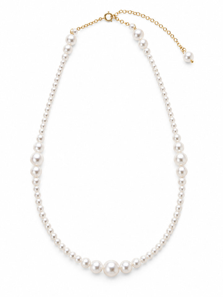 Sybilla Graduated Pearl Necklace - full necklace view