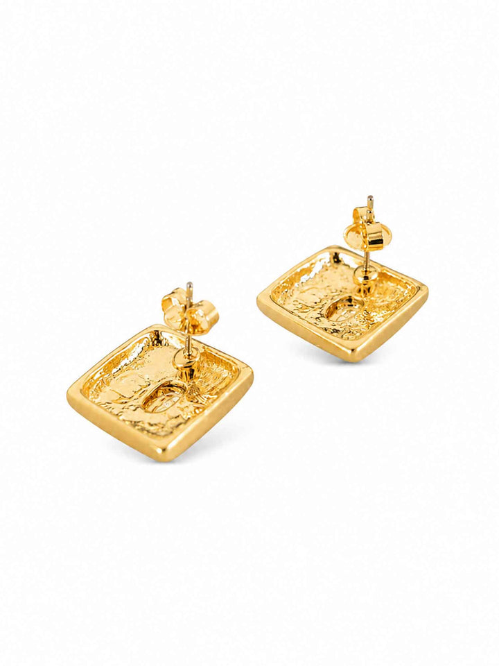 Treasure Square Gold Earrings