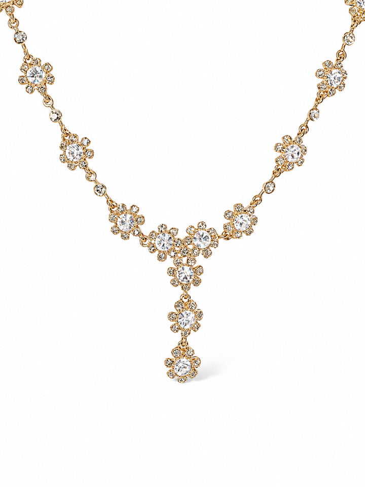 Viviana Crystal Flower Necklace