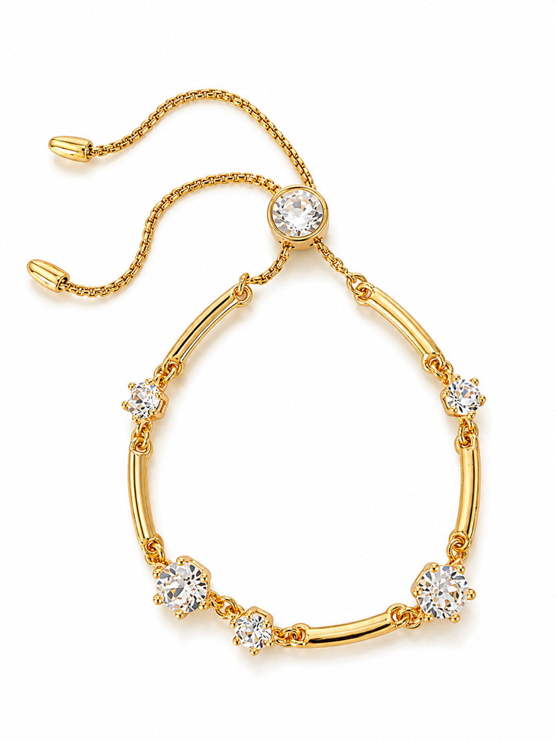 Elena pearl and crystal bracelet with adjustable closure
