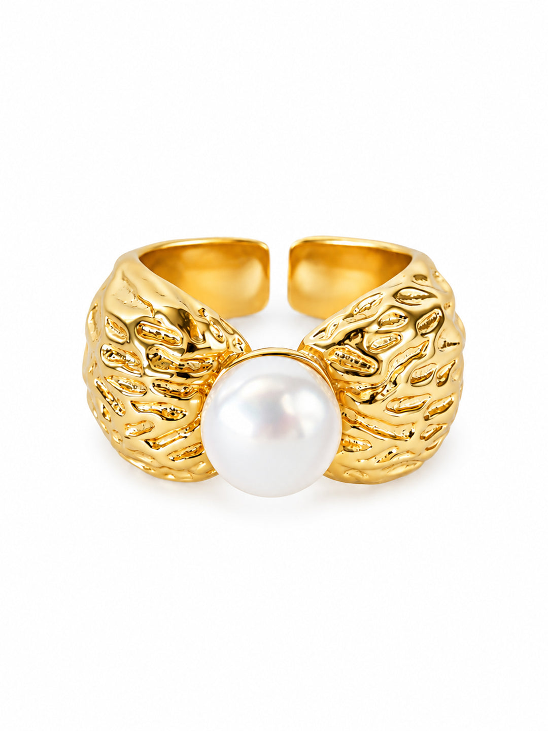 Ysoria Textured Pearl Ring - product view