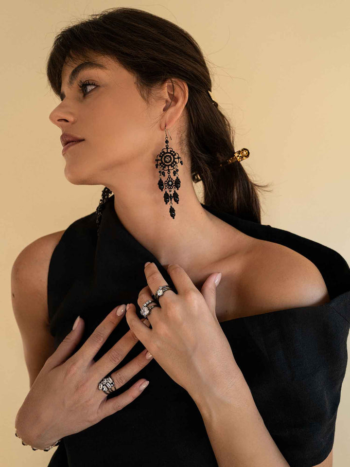 Zethina Dreamcatcher Drop Earrings